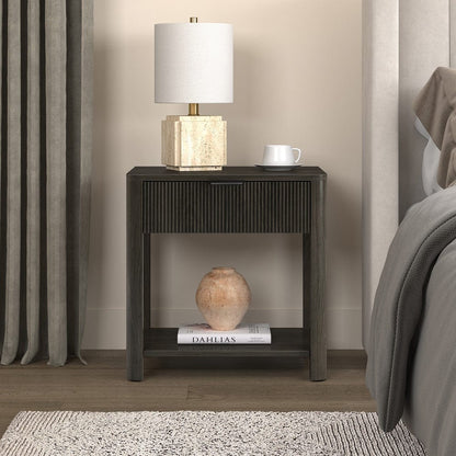 Hudson & Canal - Pomona 24" Wide Rectangular Nightstand in Alder Brown - NS2433 view 9