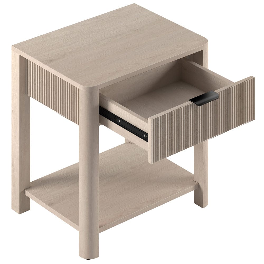 Hudson & Canal - Pomona 24" Wide Rectangular Nightstand in Alder White - NS2432 view 4