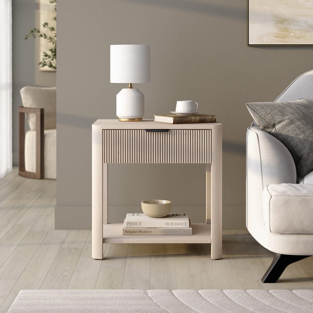 Hudson & Canal - Pomona 24" Wide Rectangular Nightstand in Alder White - NS2432 view 7