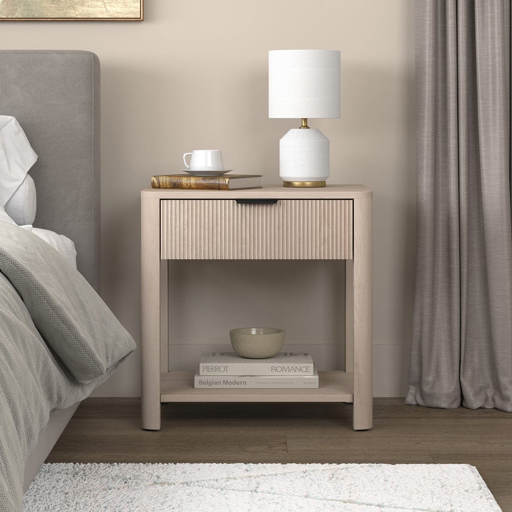 Hudson & Canal - Pomona 24" Wide Rectangular Nightstand in Alder White - NS2432 view 8