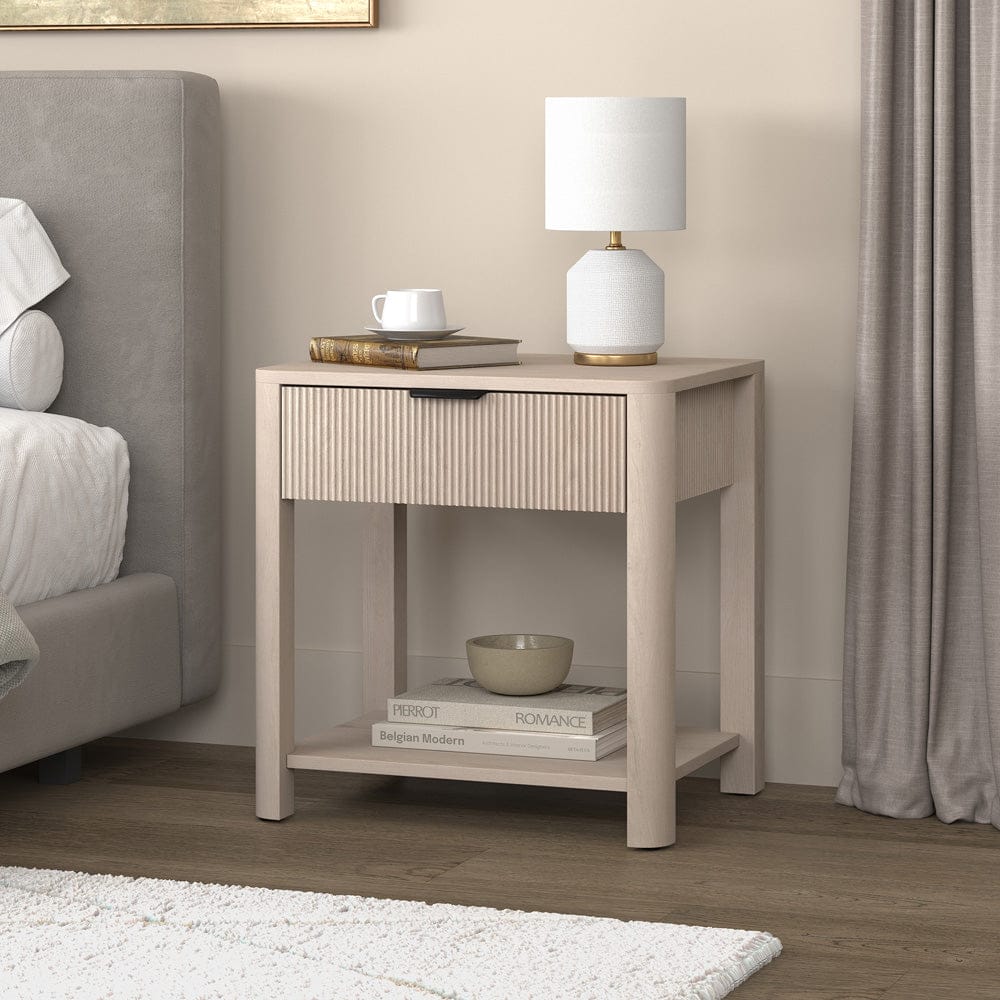 Hudson & Canal - Pomona 24" Wide Rectangular Nightstand in Alder White - NS2432 view 9