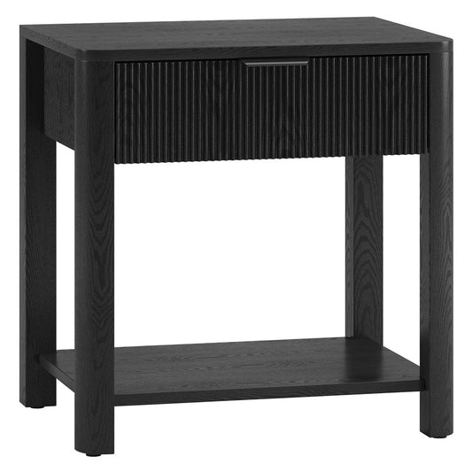 Hudson & Canal - Pomona 24" Wide Rectangular Nightstand in Black Grain - NS2431 view 1