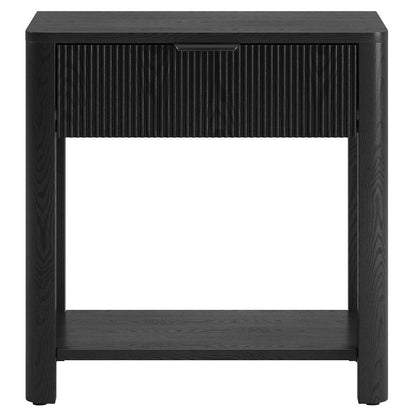 Hudson & Canal - Pomona 24" Wide Rectangular Nightstand in Black Grain - NS2431 view 2