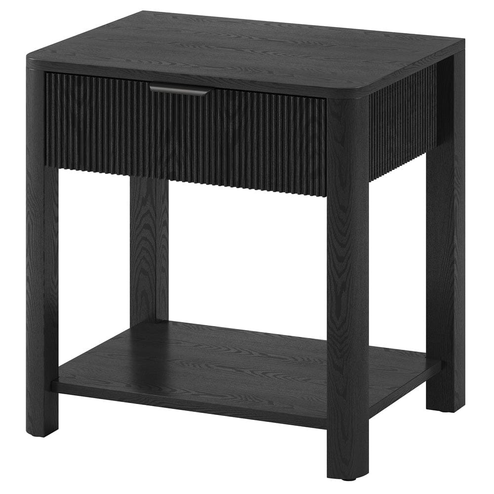 Hudson & Canal - Pomona 24" Wide Rectangular Nightstand in Black Grain - NS2431 view 3