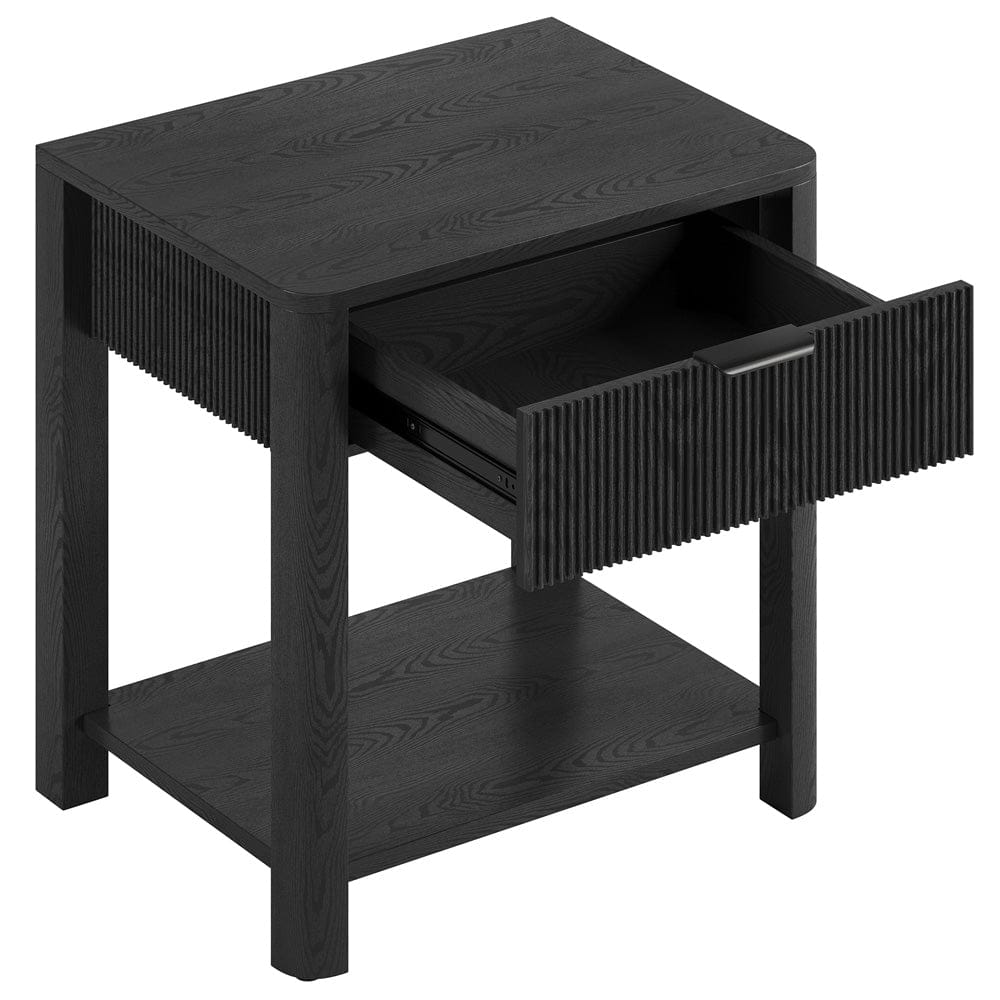 Hudson & Canal - Pomona 24" Wide Rectangular Nightstand in Black Grain - NS2431 view 4