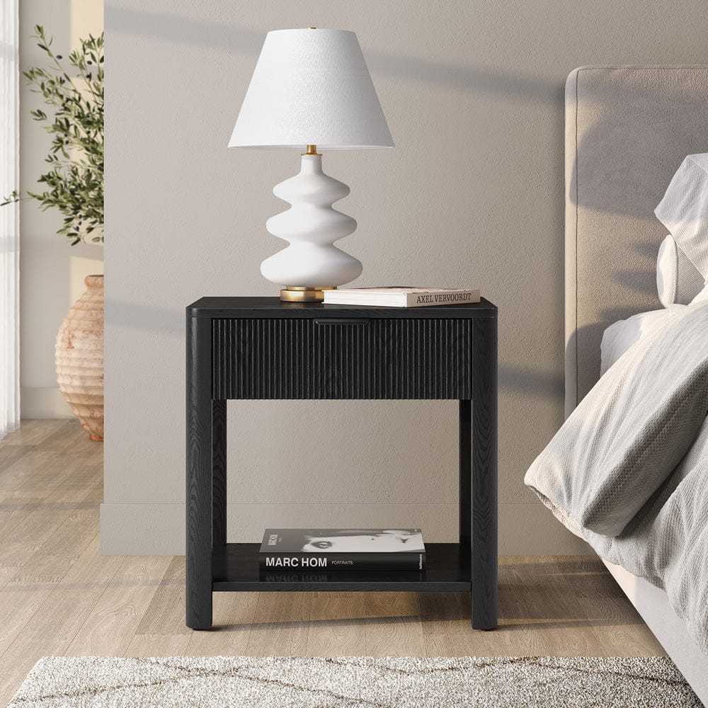 Hudson & Canal - Pomona 24" Wide Rectangular Nightstand in Black Grain - NS2431 view 8