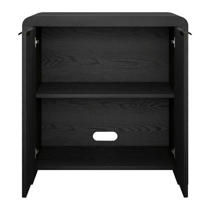 Hudson & Canal - Preston 32in Wide Rectangular Fluted Accent Cabinet in Black Grain - AC2543 view 4