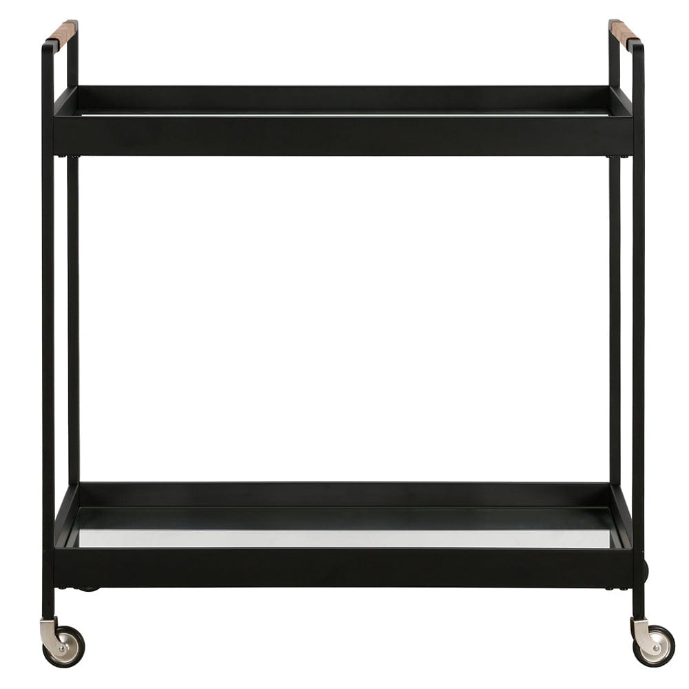 Hudson & Canal - Riyo 33" Wide Rectangular Bar Cart in Blackened Bronze - BC2328 view 2