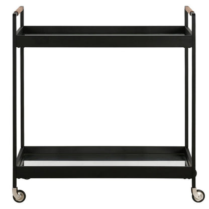 Hudson & Canal - Riyo 33" Wide Rectangular Bar Cart in Blackened Bronze - BC2328 view 2