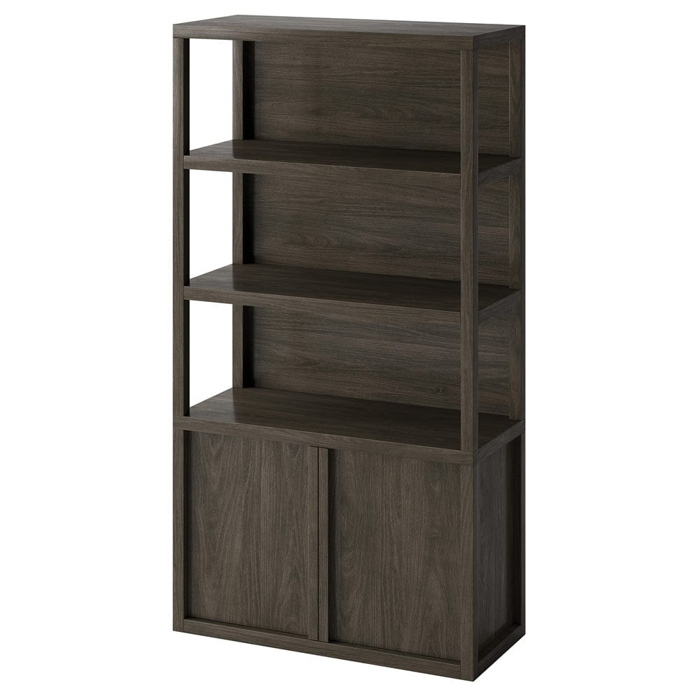 Hudson & Canal - Savin 67.5" Tall Rectangular Bookcase in Alder Brown - BK2435 view 1