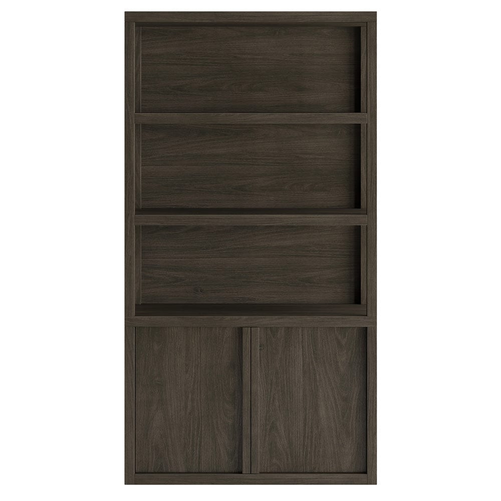 Hudson & Canal - Savin 67.5" Tall Rectangular Bookcase in Alder Brown - BK2435 view 2