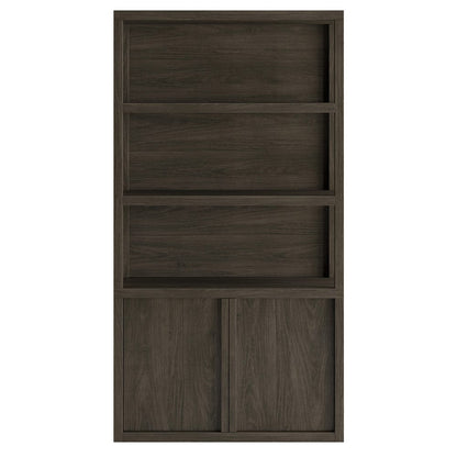 Hudson & Canal - Savin 67.5" Tall Rectangular Bookcase in Alder Brown - BK2435 view 2