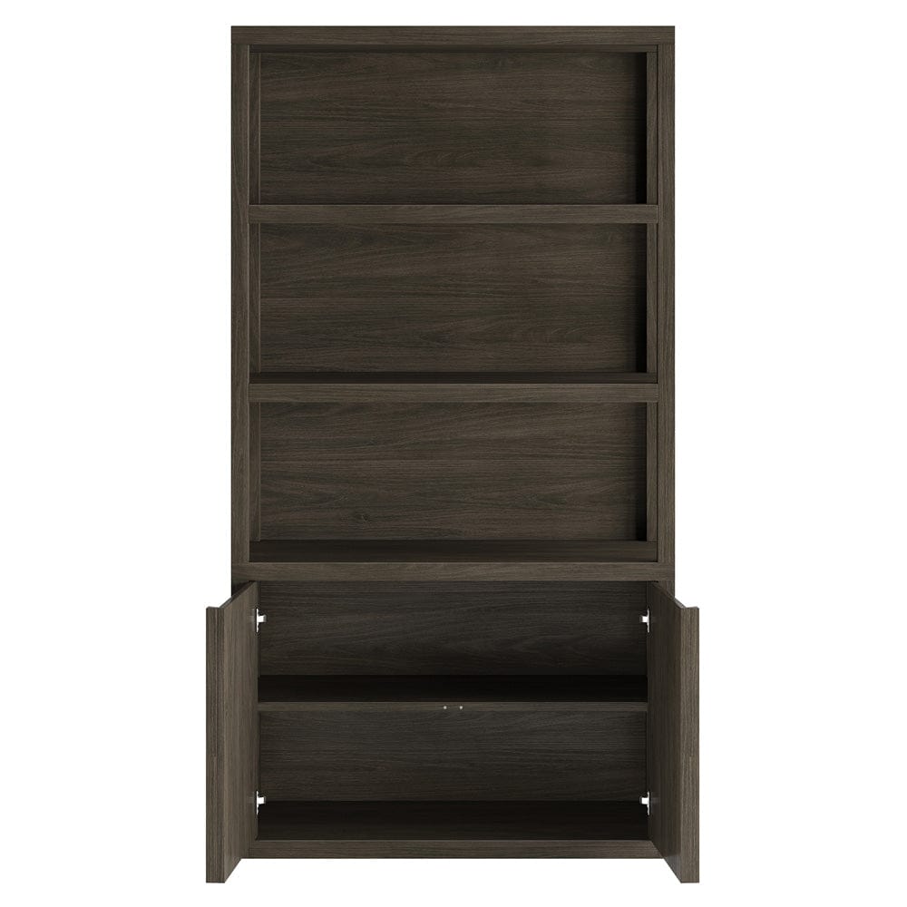 Hudson & Canal - Savin 67.5" Tall Rectangular Bookcase in Alder Brown - BK2435 view 3