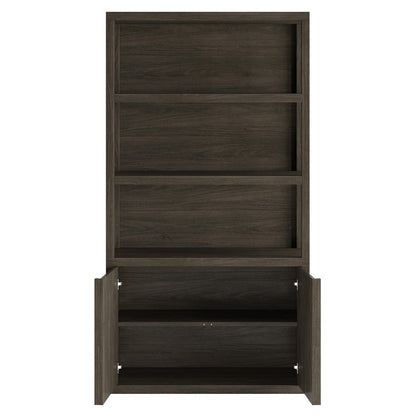 Hudson & Canal - Savin 67.5" Tall Rectangular Bookcase in Alder Brown - BK2435 view 3