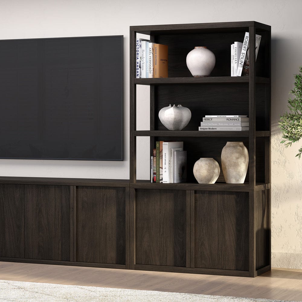 Hudson & Canal - Savin 67.5" Tall Rectangular Bookcase in Alder Brown - BK2435 view 5