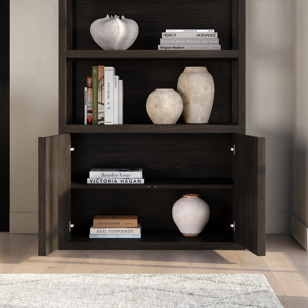 Hudson & Canal - Savin 67.5" Tall Rectangular Bookcase in Alder Brown - BK2435 view 6