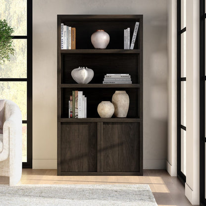 Hudson & Canal - Savin 67.5" Tall Rectangular Bookcase in Alder Brown - BK2435 view 8
