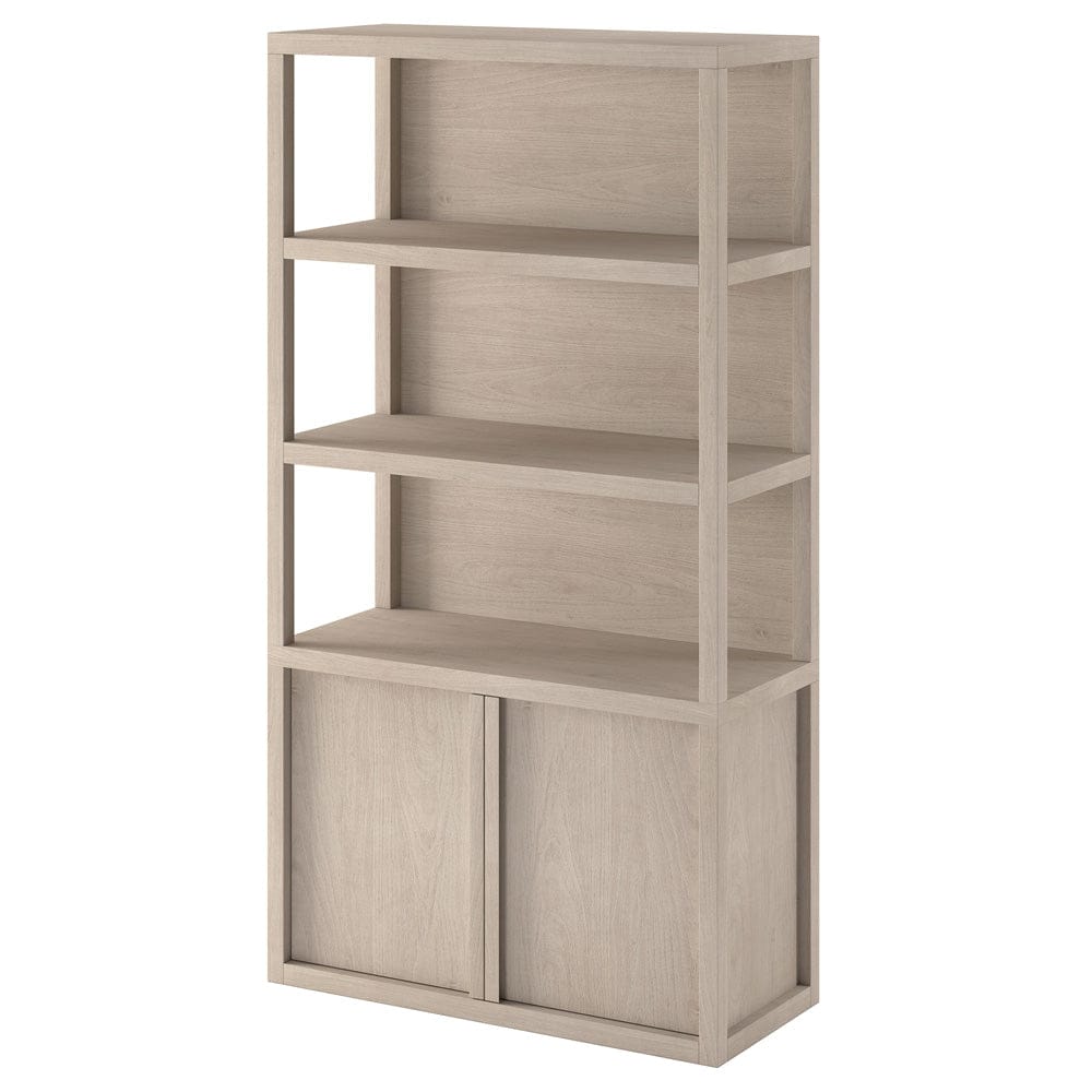 Hudson & Canal - Savin 67.5" Tall Rectangular Bookcase in Alder White - BK2434 view 1
