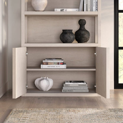 Hudson & Canal - Savin 67.5" Tall Rectangular Bookcase in Alder White - BK2434 view 4