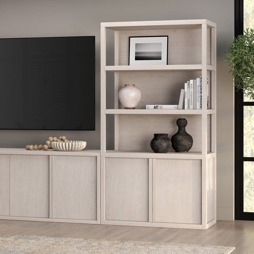 Hudson & Canal - Savin 67.5" Tall Rectangular Bookcase in Alder White - BK2434 view 5