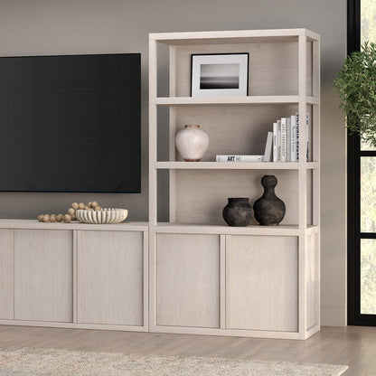 Hudson & Canal - Savin 67.5" Tall Rectangular Bookcase in Alder White - BK2434 view 5