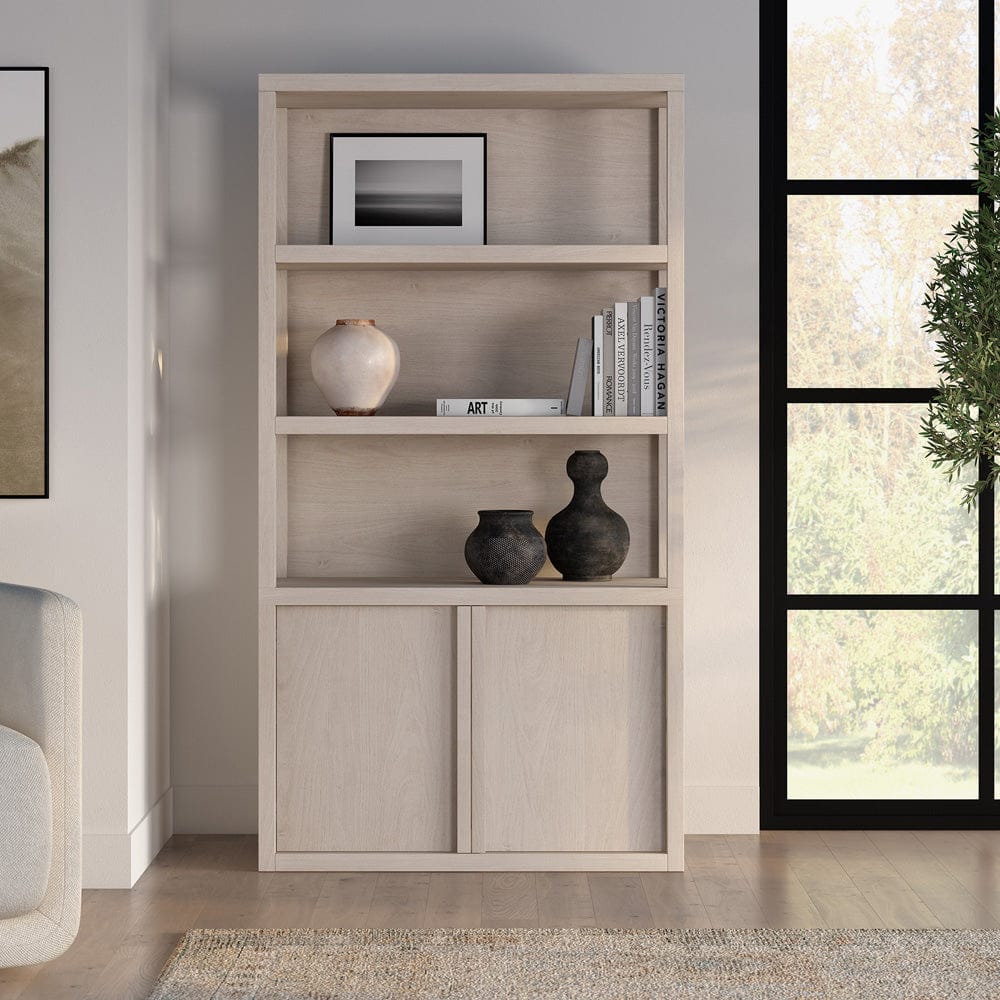 Hudson & Canal - Savin 67.5" Tall Rectangular Bookcase in Alder White - BK2434 view 8