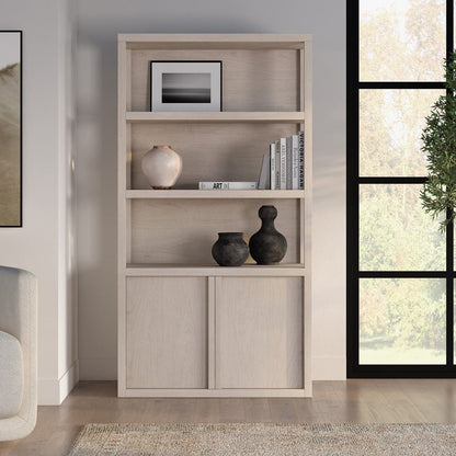 Hudson & Canal - Savin 67.5" Tall Rectangular Bookcase in Alder White - BK2434 view 8