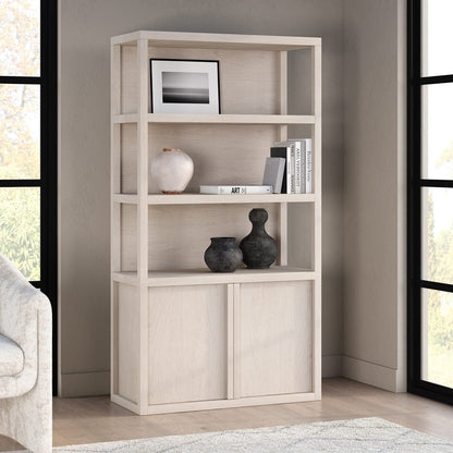 Hudson & Canal - Savin 67.5" Tall Rectangular Bookcase in Alder White - BK2434 view 9