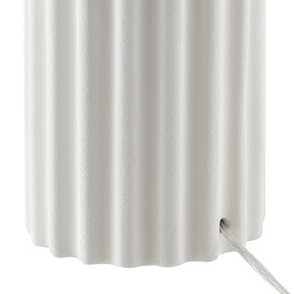 Hudson & Canal - Seren 23" Tall Table Lamp with Fabric Shade in Matte White/Brass/White - TL2215 view 4