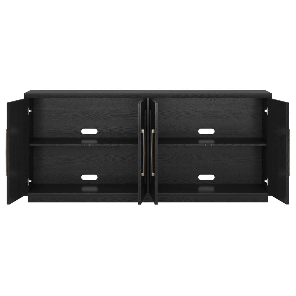 Hudson & Canal - Tillman 68" Rectangular Buffet Table in Black Grain - BF2419 view 4