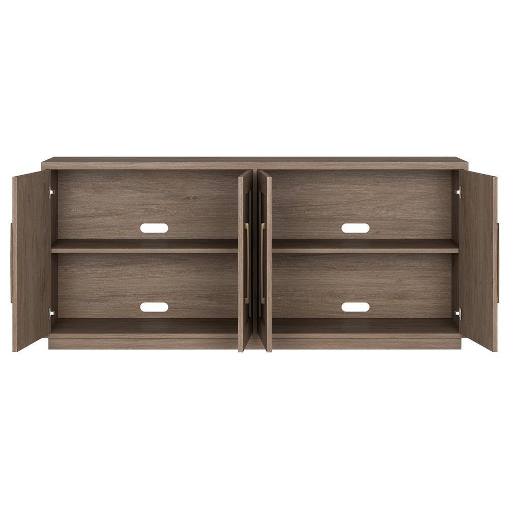Hudson & Canal - Tillman 68in Rectangular Buffet Table in Antiqued Gray Oak - BF2553 view 4