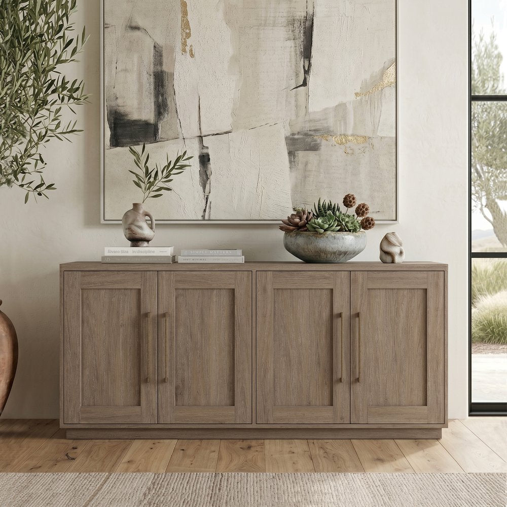 Hudson & Canal - Tillman 68in Rectangular Buffet Table in Antiqued Gray Oak - BF2553 view 5