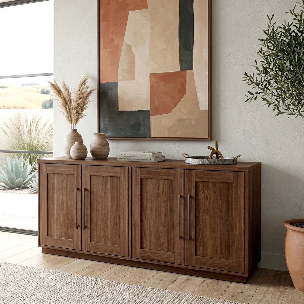Hudson & Canal - Tillman 68in Rectangular Buffet Table in Satin Walnut - BF2530 view 6