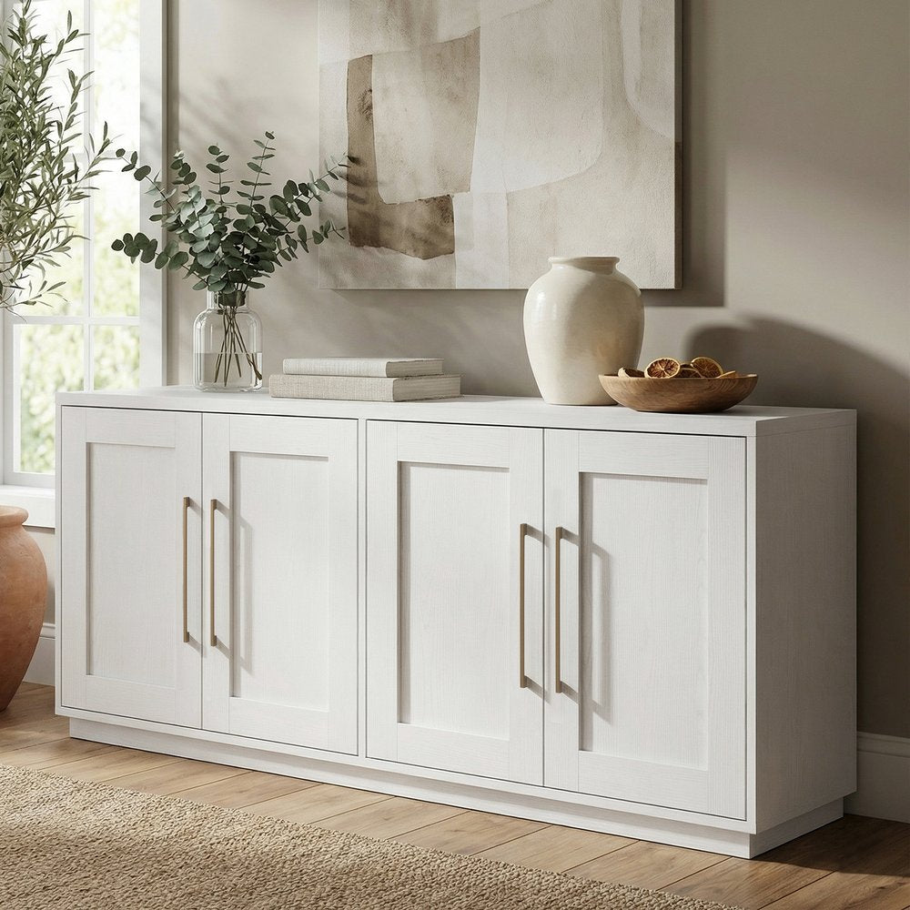 Hudson & Canal - Tillman 68in Rectangular Buffet Table in White - BF2529 view 5