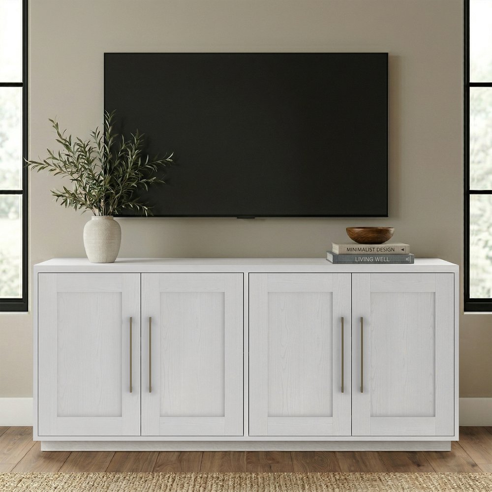 Hudson & Canal - Tillman 68in Rectangular Buffet Table in White - BF2529 view 6