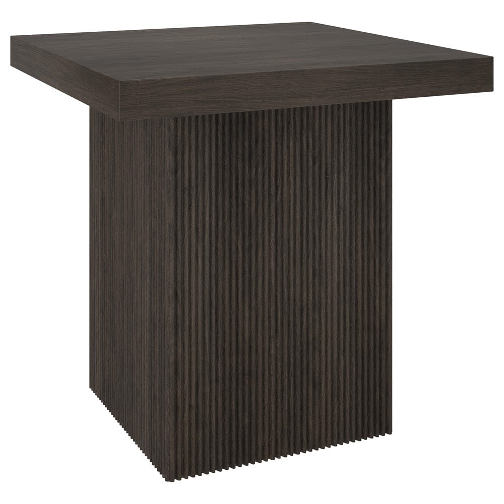 Hudson & Canal - Torren 22" Wide Square Side Table in Alder Brown - ST2424 view 1