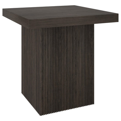 Hudson & Canal - Torren 22" Wide Square Side Table in Alder Brown - ST2424 view 1