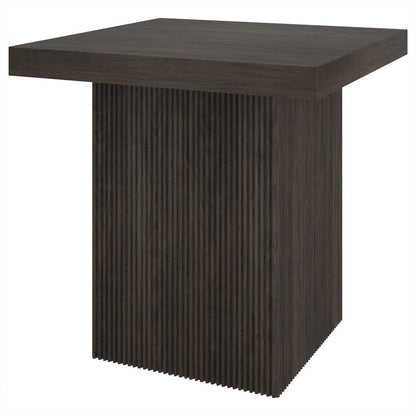 Hudson & Canal - Torren 22" Wide Square Side Table in Alder Brown - ST2424 view 3