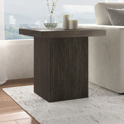 Hudson & Canal - Torren 22" Wide Square Side Table in Alder Brown - ST2424 view 6