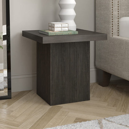 Hudson & Canal - Torren 22" Wide Square Side Table in Alder Brown - ST2424 view 7