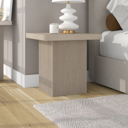 Hudson & Canal - Torren 22" Wide Square Side Table in Alder White - ST2423 view 8