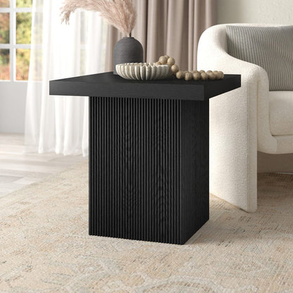 Hudson & Canal - Torren 22" Wide Square Side Table in Black Grain - ST2422 view 5