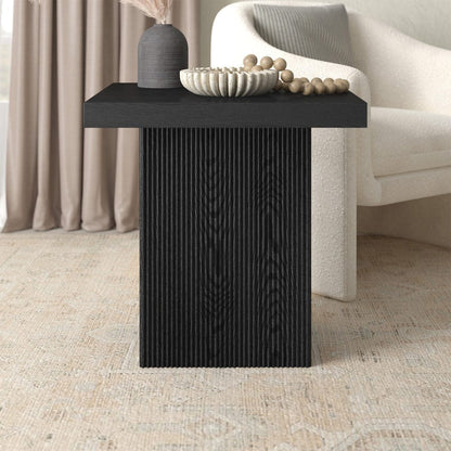 Hudson & Canal - Torren 22" Wide Square Side Table in Black Grain - ST2422 view 7