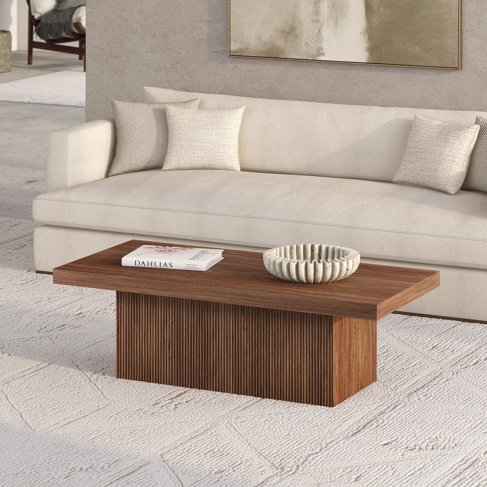Hudson & Canal - Torren 48" Wide Rectangular Coffee Table in Satin Walnut - CT2418 view 5