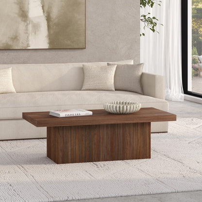 Hudson & Canal - Torren 48" Wide Rectangular Coffee Table in Satin Walnut - CT2418 view 7