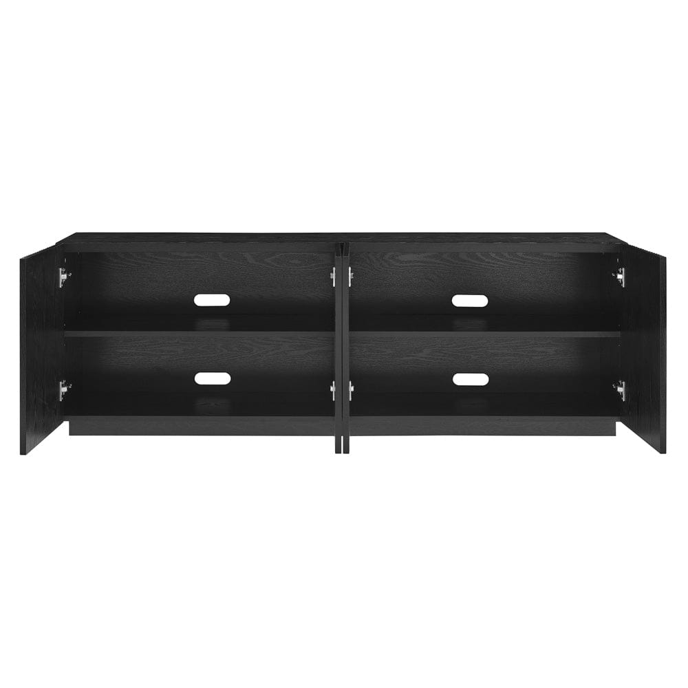 Hudson & Canal - Tyler Rectangular TV Stand for TV's up to 78" in Black Grain - TV2385 view 4