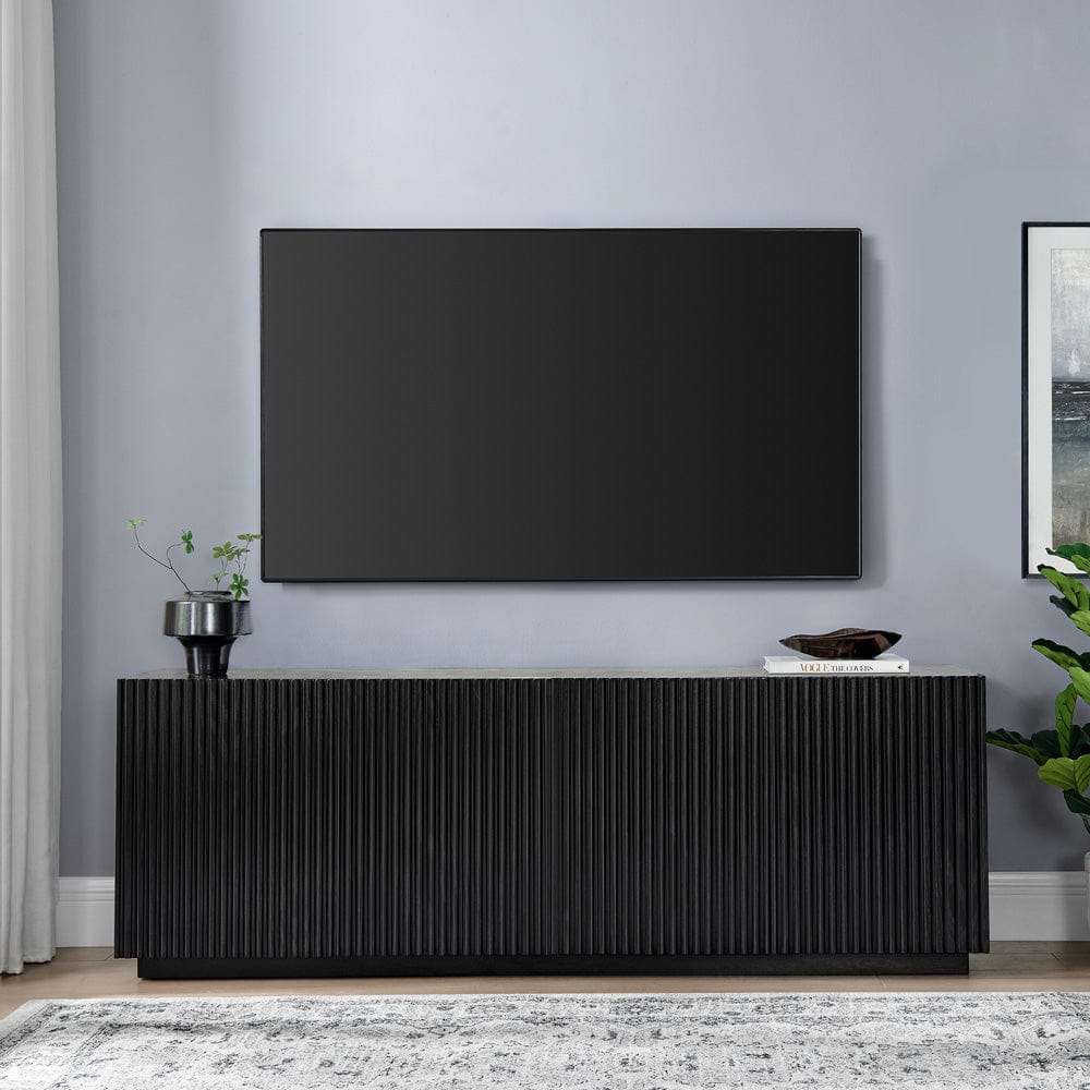 Hudson & Canal - Tyler Rectangular TV Stand for TV's up to 78" in Black Grain - TV2385 view 9
