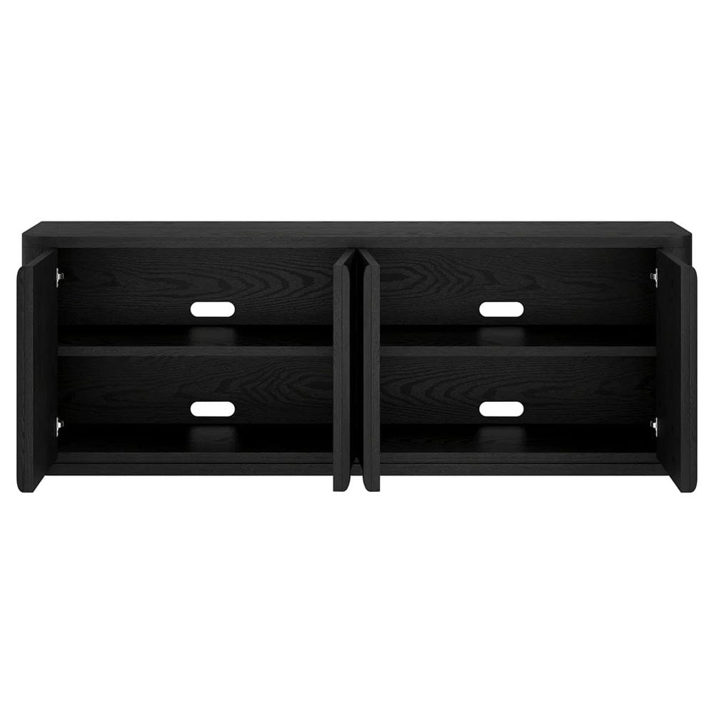Hudson & Canal - Vance Rectangular TV Stand for TV's up to 78" in Black Grain - TV2400 view 4