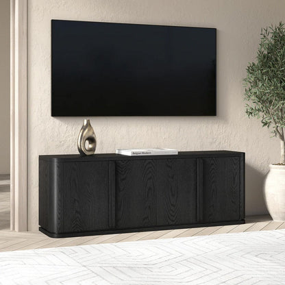 Hudson & Canal - Vance Rectangular TV Stand for TV's up to 78" in Black Grain - TV2400 view 9