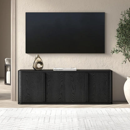 Hudson & Canal - Vance Rectangular TV Stand for TV's up to 78" in Black Grain - TV2400 view 10